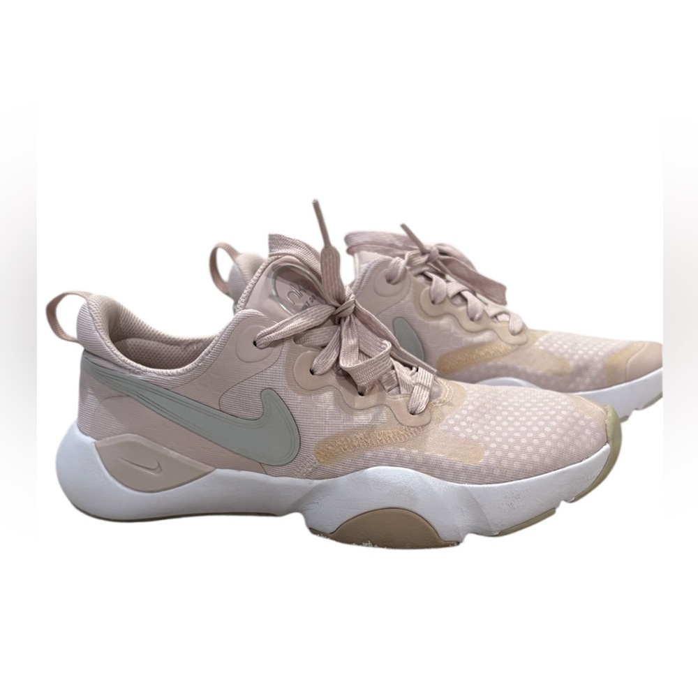 Nike Women's Light Pink and Gray Sneakers
